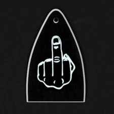GUITAR TRUSS ROD COVER Engraved Etch Paul Reed Smith PRS USA - MIDDLE FINGER FU