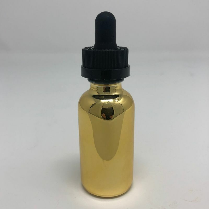 1oz 30ml 14k Gold Coating Glass Childproof Bottles Boston Round Case of 360