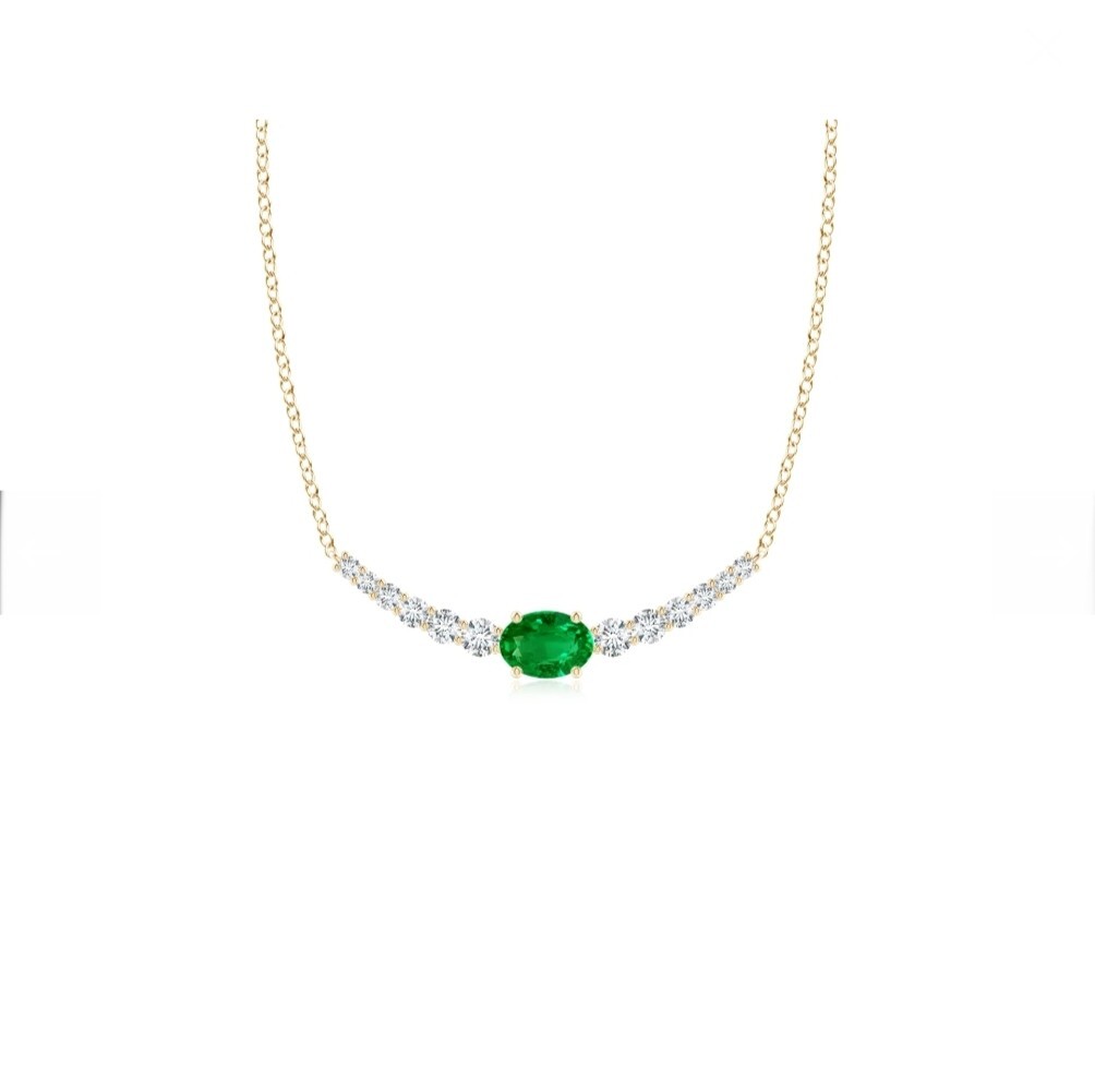 Stunning Flawless Green Emerald Oval Pendant for Women