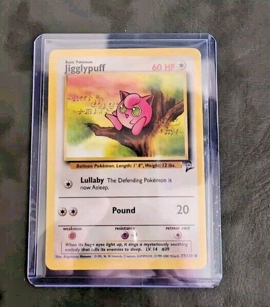 Pokémon 1999-2000 Basic Card JIGGLYPUFF 77/130 Lullaby 60HP Pound
