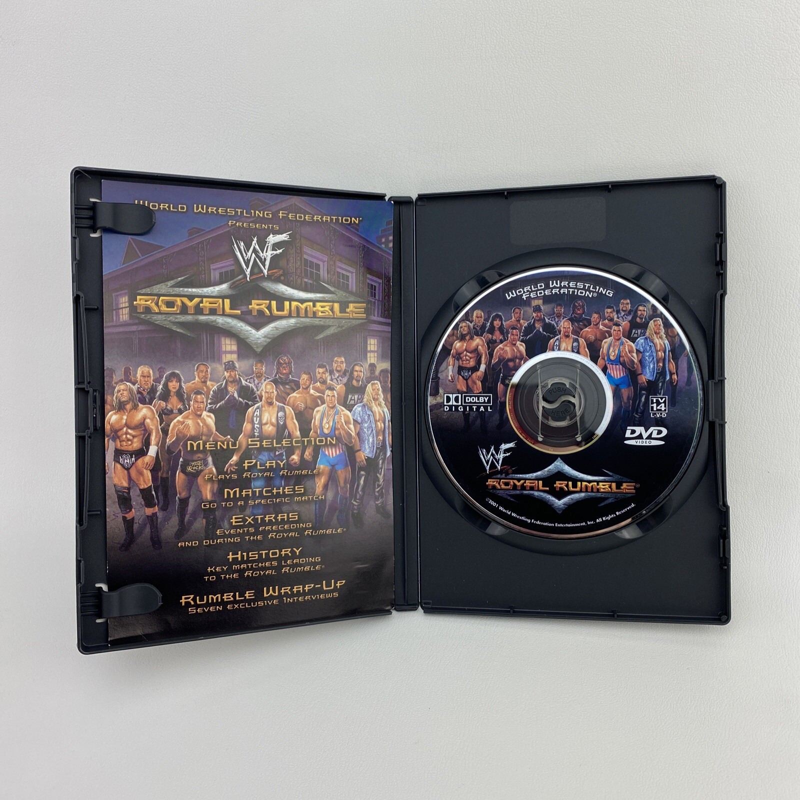 WWF Royal Rumble 2001 DVD Complete W Insert Pro Wrestling Tested Works ...