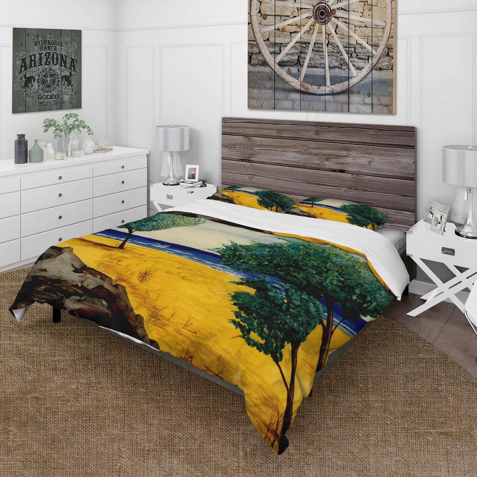 Designart 'Orange Beach By The Coastline' Nautical & Coastal