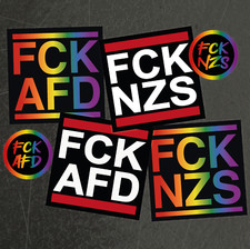 120x FCK NZS+AFD Regenbogen-Sticker Set I No Nazis I Aufkleber I Gegen Rechts