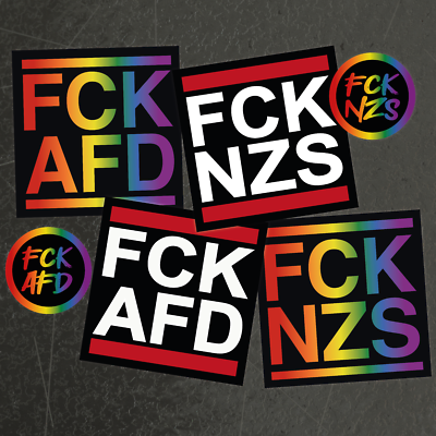 100x "FCK NZS" Sticker - Gegen Nazis - Antifa Aufkleber - Foto 12