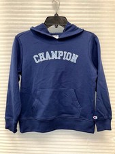 Champion Boy's Blue Hooded Sweatshirt  Size M 10/12  NWT