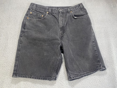 Levi’s 505 Shorts (36) schwarz Denim 100 % Baumwolle rotes Etikett USA