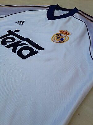 Real Madrid 1998 99 Home football Shirt Men's Small White Real Madrid 1998 99 Home football Shirt Men's Small White