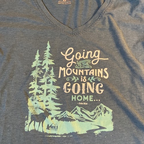 Brooks REI Short Sleeve T-Shirt Size Small HIT THE TRAIL GREEN - Picture 2 of 6