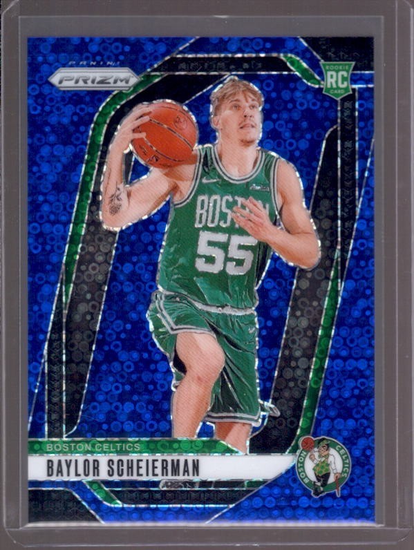 BAYLOR SCHEIERMAN 2024-25 Panini Prizm Fast Break #236 Blue Disco Prizms RC /150