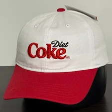 Diet Coke Hat White Red Adjustable Cap Embroidered Logo Coca Cola NEW!