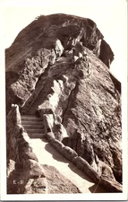 RPPC Postcard Moro Rock Stairs Sequoia National Park CA 1939