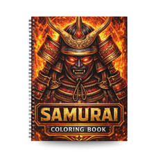 Samurai Coloring Book | Japanese warrior Colo...