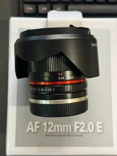 Rokinon 12mm F2.0 High Speedwide Angle Lens for Sony - Black