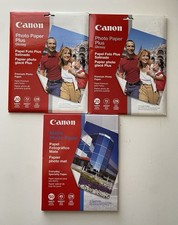 Lot 3 New Sealed Canon Photo Paper Plus Glossy Matte Total 90 Sheets 8.5x11