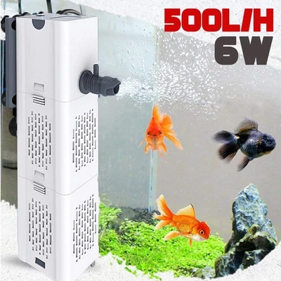 6W 500L/h Aquarium Innenfilter Aquarium Pumpe für Aquarium bis 200 Liter Filter