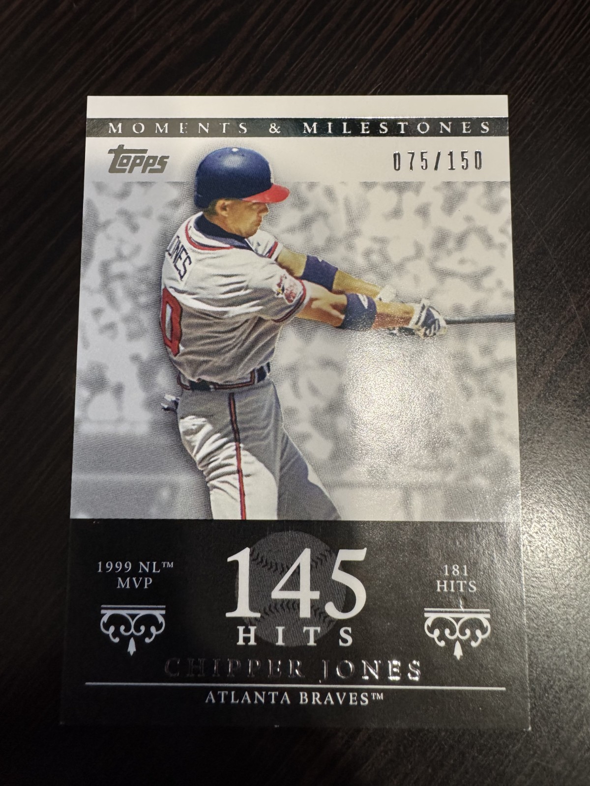 Chipper Jones 2007 Moments and Milestones 1999 NL MVP 23-145 #75/150 Braves