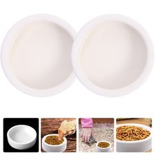 2pcs Reptile Water Bowls Reptile Food Dish Ceramic Escape-proof snake water bowl