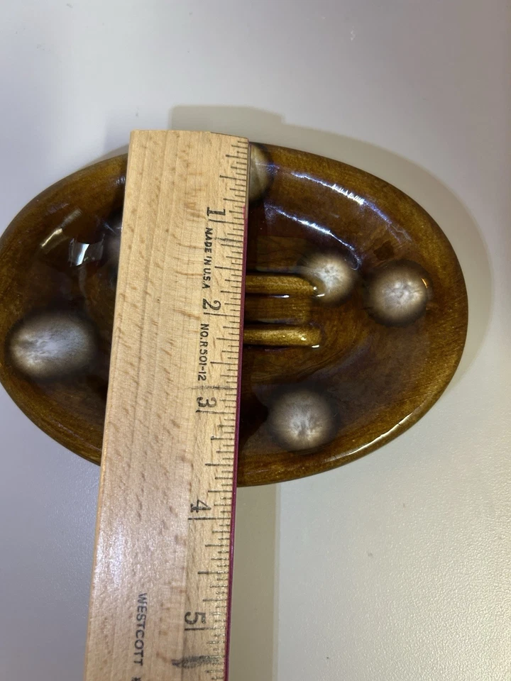 Hermosa jabonera cerámica hobby MCM de 5,25 X 3,75 pulgadas de colección Foto 4 de 4