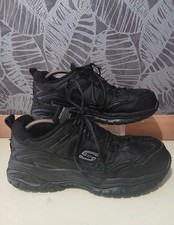 Skechers Work Relaxed Fit Mens Black Stride-Grinnel Composite Safety Shoes UK8