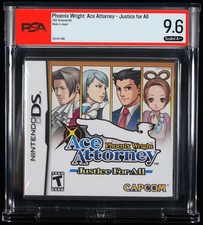 Phoenix Wright Ace Attorney Justice for All PSA 9.6 A++ Graded Seal Nintendo DS