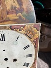 Old Antique Painted QUEEN FANCY gold Metal Tall Case Grandfather Clock Dial Face — photo 3
