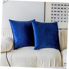 Pillow Covers 26x26 Square Blue Velvet Euro 26" x 26" Pack of 2 Royal Blue