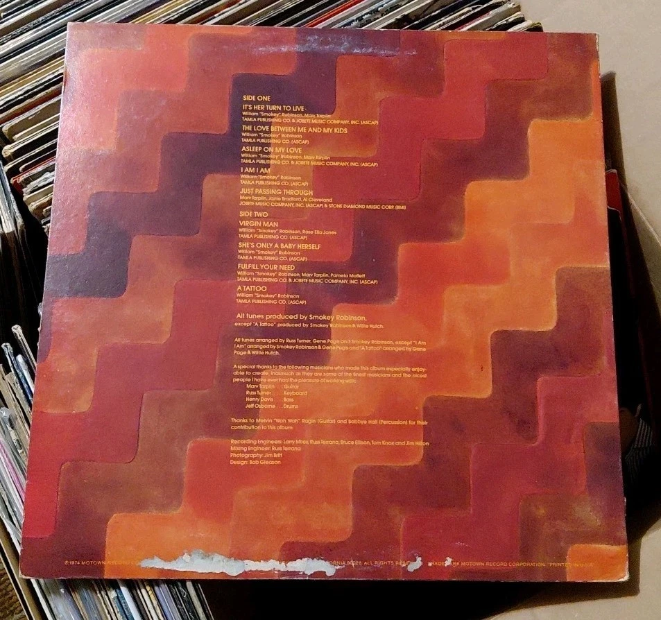 Smokey Robinson Pure Smoke 1975 Classic Vinyl PC T331v1 Original Pressing   - Image 3 of 3