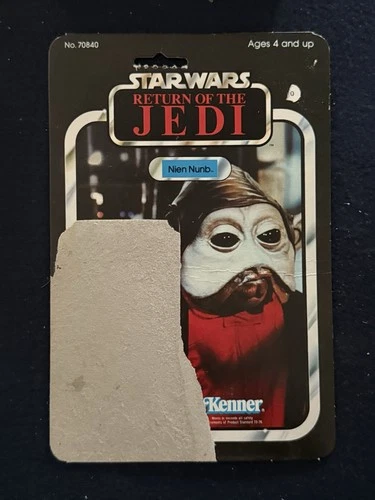 Vintage Star Wars Return of the Jedi Nien Nunb 65 Card Back ONLY