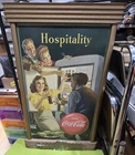 Vintage Coca Cola Cardboard sign with wooden frame