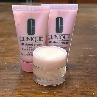 Clinique ALL ABOUT CLEAN Rinse-Off Foaming Cleanser Mousse Normal 1 oz/30mL lot