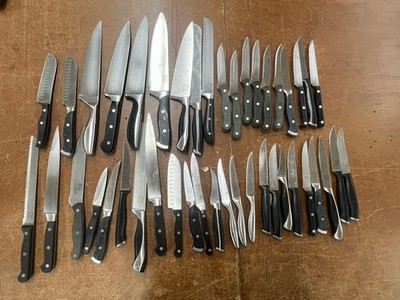 Chicago Cutlery Knife Lot Mixed Kitchen Set Chef Steak Santoku Bundle