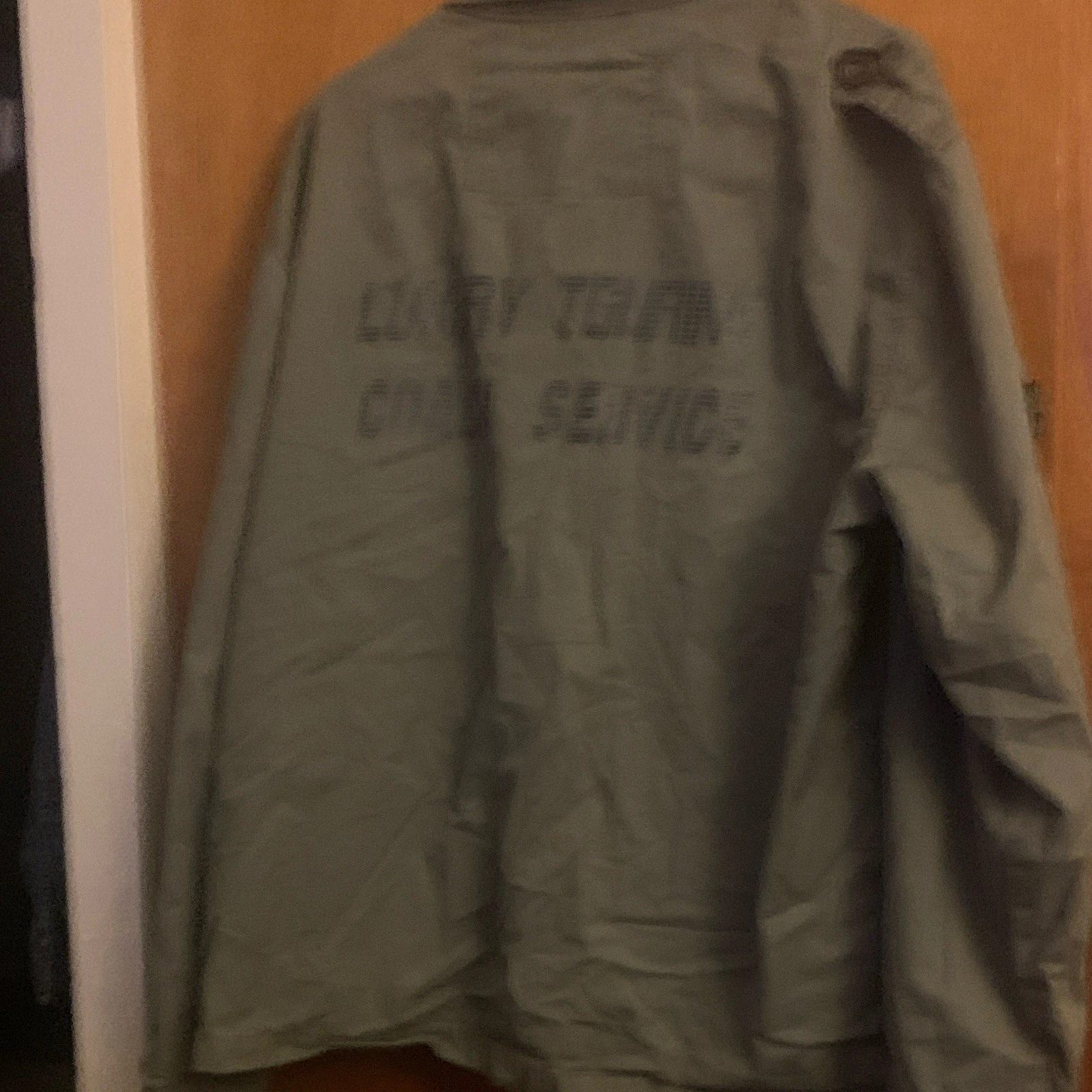 Dockers Captain Service Men's Green Military Jacket L Button Front Collared - product detail image 5