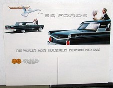 1959 Ford Thunderbird Fairlane Custom 300 Sales Brochure Revise 1058