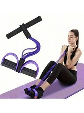 6-Tube Elastic Yoga Pedal Pull Rope Resistance Band Fitness Exerciser