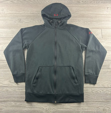 Under Armour Storm Black Hooded Jacket Men's Size Medium Full Zip