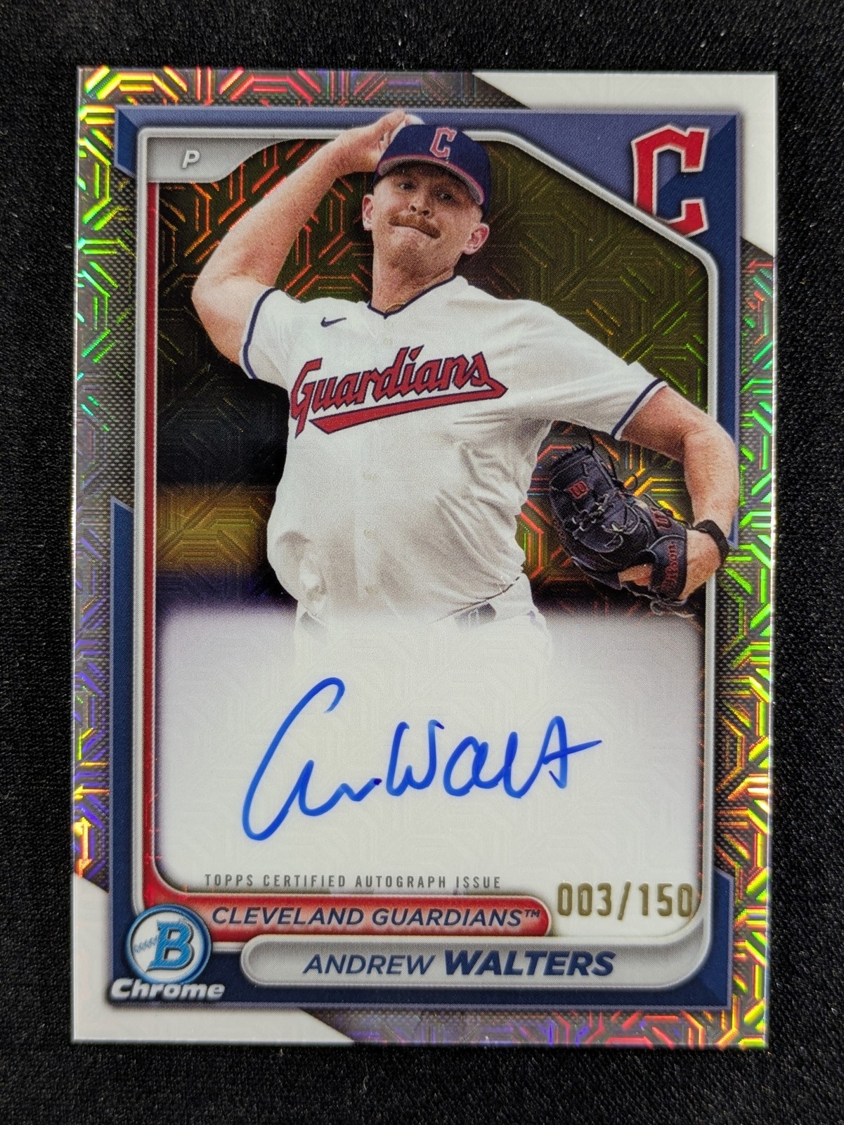 2024 Bowman Chrome ANDREW WALTERS 3/150 Auto HTA Choice Ref. Prospect #CPA-AW