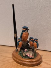 Country Artists Kingfisher Pen Holder Figurine Bird Vintage Ornament Collectable
