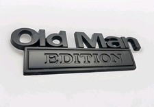3D Old Man Edition KFZ Metall Aufkleber Black Edition  Auto Sticker Rentner