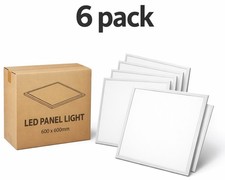 6 X 600x600mm LED PANEL 48W COOL WHITE 6500K - 3 YEARS WARRANTY -HOME&COMMERCIAL