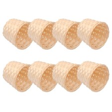 8Pcs Desktop Woven Basket Flower Woven Basket Home Woven Basket with Handle