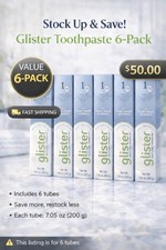 Glister Toothpaste 6 Pack 7.05oz Value Bundle