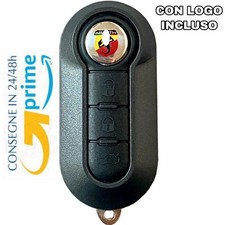 Kit Guscio Telecomando Completo Chiave FIAT Punto ABARTH 500 595 695 + LOGO
