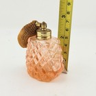 Vintage Pink Depression Glass Perfume Atomizer Bottle Brass Sprayer — photo 5