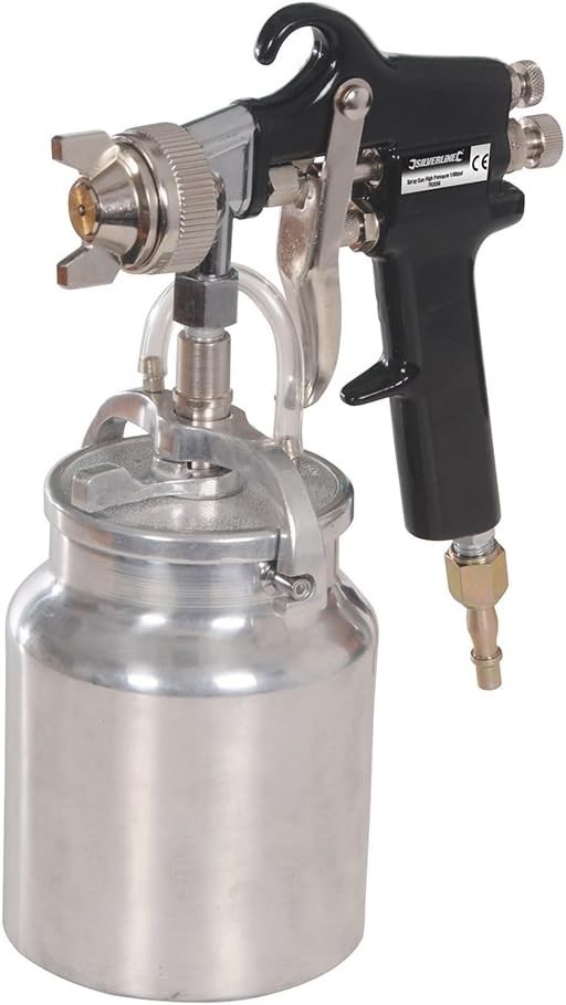 Pistolet à peinture haute pression pour air comprimé avec réservoir 1000ml