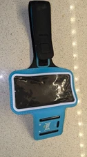 Everlast Blue Cell Phone Armband with 6"x3" Display Area and Adjustable Strap