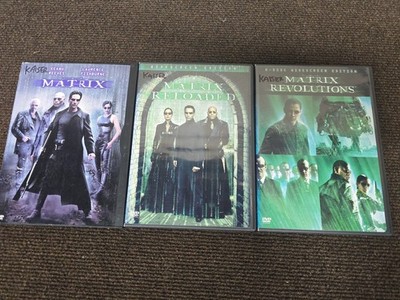 Matrix Matrix Reloaded Matrix Revolutions DVD Lot of 3 Movies