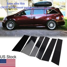 For 2011-2017 Honda Odyssey 6pcs Glossy Black Pillar Posts Door Cover Trim Kits