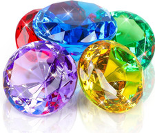 MARFOREVER Extra Large Diving Gem Pool Toys, 60MM Extra Big Diamond Colorful Pir