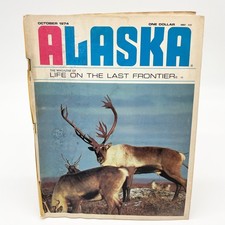 Alaska Magazine October 1974 Life On The Last Frontier Caribou Wildlife Vintage
