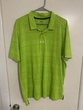 Oakley Polo Golf Summer Shirt Mens XL Yellow Green Coupe Regular Fit